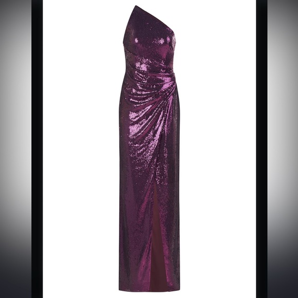 Halston Adriana Gown, Sequins - Acai, Size 0 - Picture 5 of 5